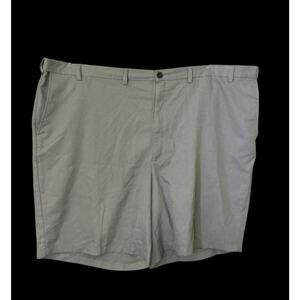 Haggar Mens Cool 18 Pro Gray Houndstooth Casual Shorts Mens Size 52